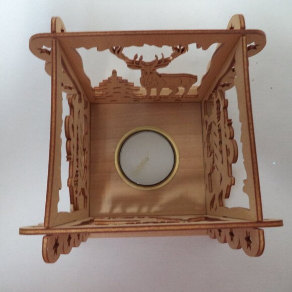 Leuchter mit Teelicht Christmas Candlestick w/ Tealight Vintage Germany NIB NEW - Picture 6 of 9